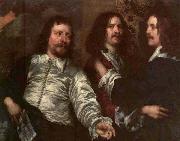 William Dobson The Painter with Sir Charles Cottrell and Sir Balthasar Gerbier by William Dobson oil painting reproduction